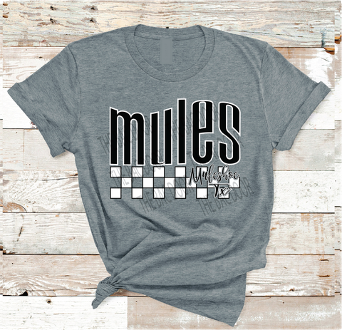 Mules-Checkered Design